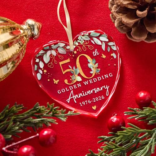 Image of 50th Wedding, Happy 50th Anniversary Ornament