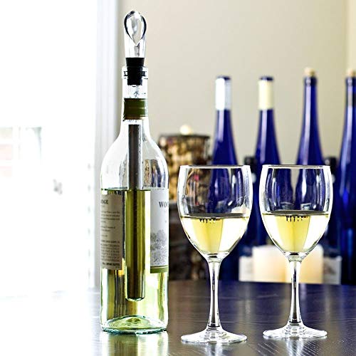 Wine Chiller - Wine Cooler Stick, 3 in 1 Stainless Steel Wine Bottle Chiller with Aerator and Pourer, The Best Holiday Gifts.