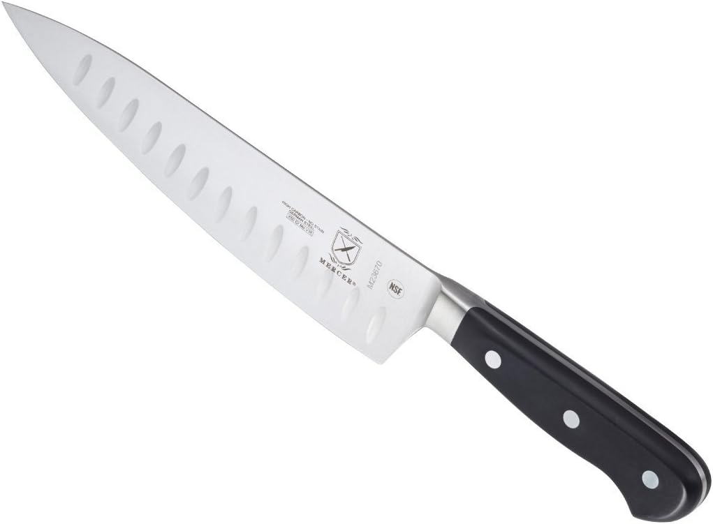 Free Shipping 🛒 Mercer Culinary M23670 Renaissance, 8-Inch Granton Edge Slicing Knife