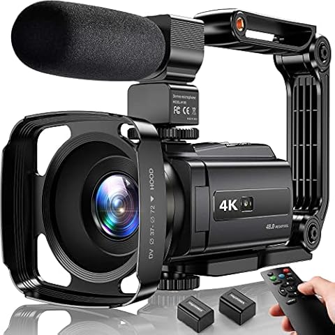 Cámara de Video 4K con Estabilizador de Mano y Visión Nocturna Cover