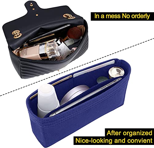 Image of GREENSHEEP Women Felt Fabric Purse Organizer Inserts for Ladies Shoulder Handbag, Tote, Hobo Bag Purse Divider, Multiple Storage Compartment
