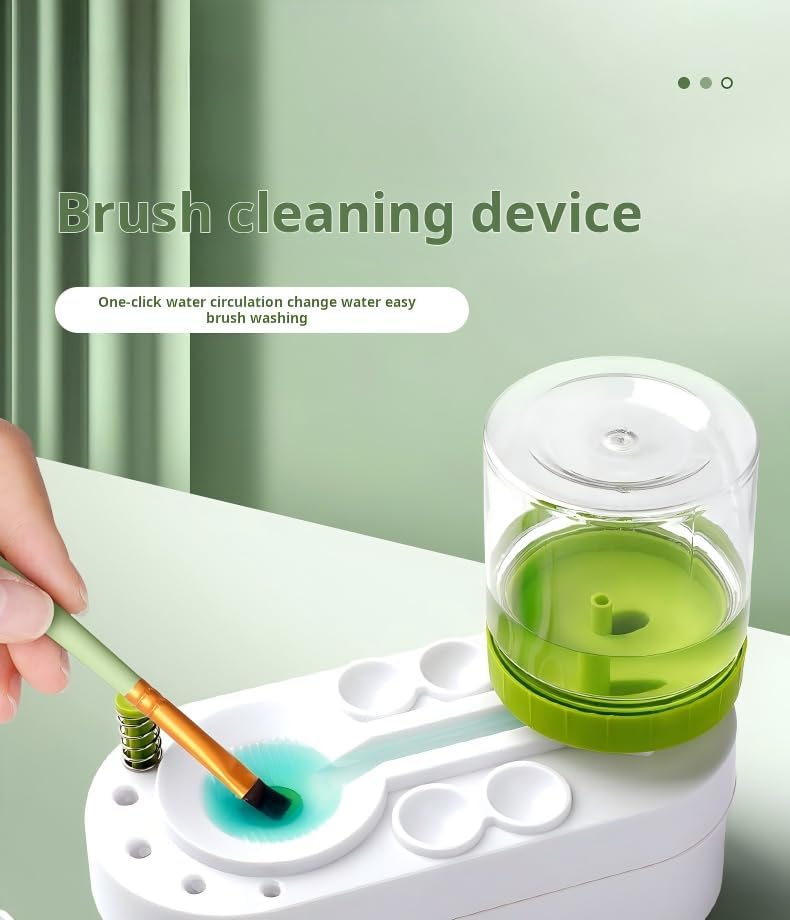 Paint Brush Cleaner with Automatic Water Circulation, Brush Washing Tool for Acrylic Watercolor Oil Painting, Art Brush Cleaning Cup with One-Press Drain System