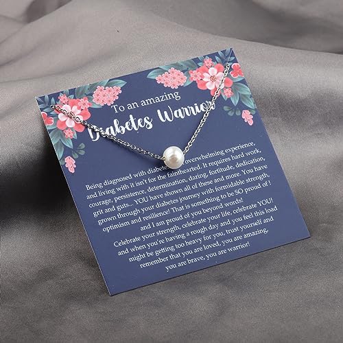 BLEOUK Diabetic Gift Diabetic Necklace Type 2 Type 1 Jewelry Awareness Chronic Illness Diabetic Awareness Warrior Support Gift2