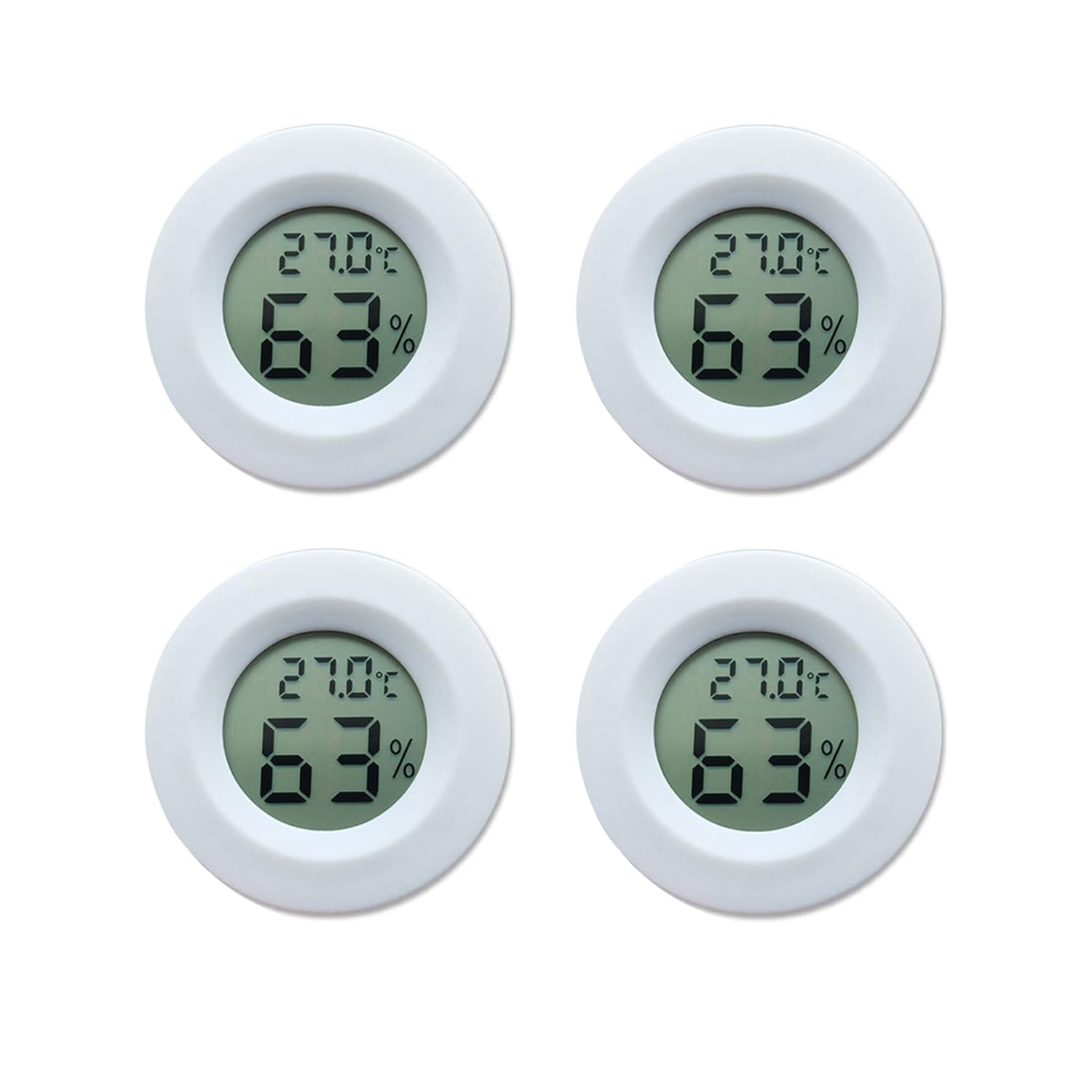 Confezione da 4 Termoigrometro per Interni, Misuratore di Temperatura ad Alta Precisione, Misuratore di Temperatura e Umidità, per Camera da Letto, Asilo Nido, Soggiorno, Giardino