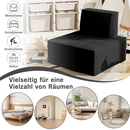 PurrJoys Sitzsack Chair, Einzelsofa, Kleine Loungesesse, Sessel Wohnzimmer, Bean Bag Chair, Sofa für Schlafzimmer, Gästezimmer, Kinderzimmer