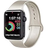 AK Armband, kompatibel mit Apple Watch 44 mm, 42 mm, 38 mm, 40 mm, Sport-Armband aus Silikon für...