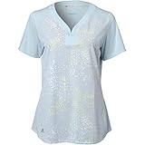 adidas Golf Women's Tour Bonded Mesh Polo Shirt, Soft Blue, X-Small