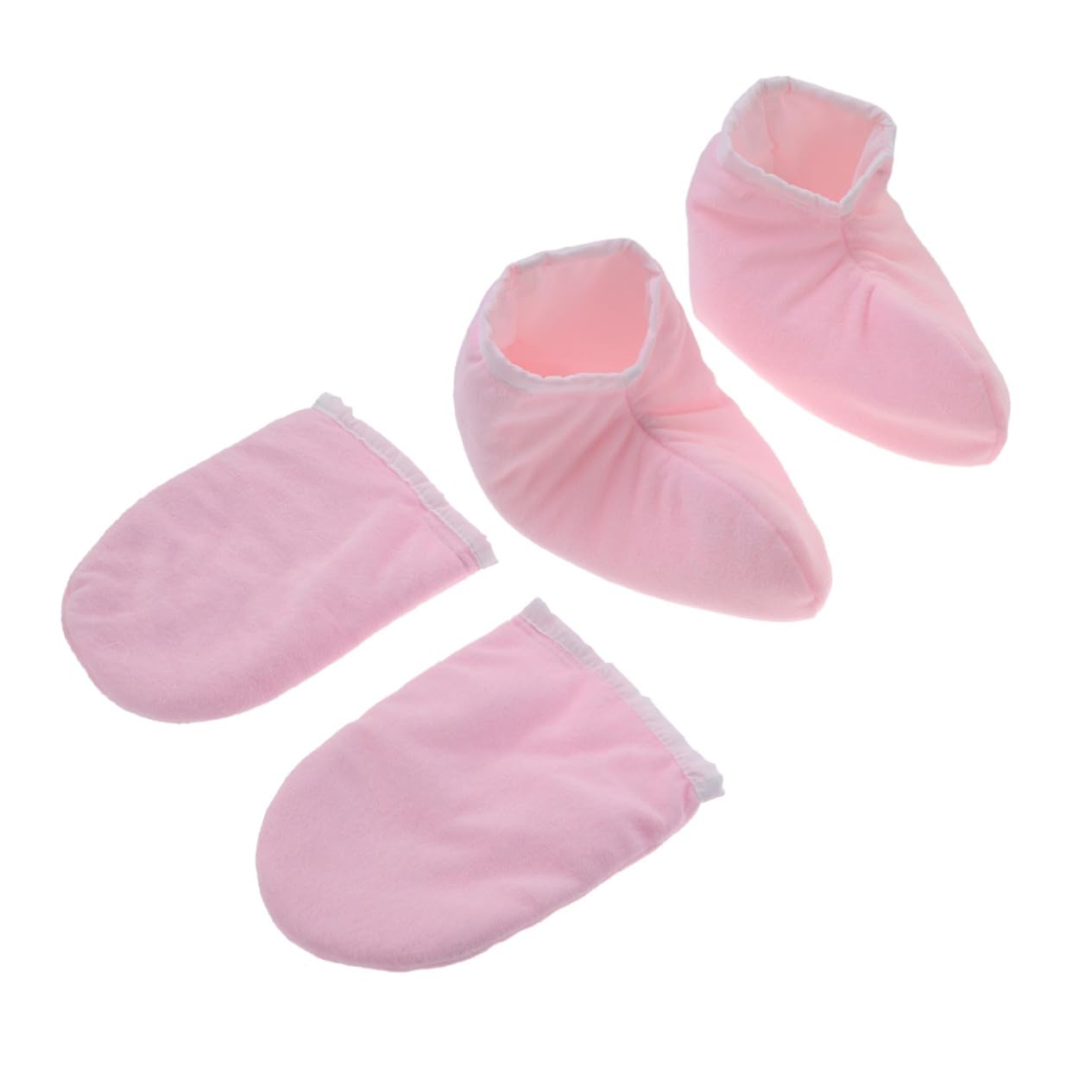 Healeved 6 Pares guantes aislantes de guantes para manos secas guantes de belleza guantes de spa cubierta de spa para pies guantes de cera de parafina cuidado rosa