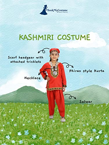 Image of BookMyCostume Kashmiri Indian State Fancy Dress Costume for Girls and Females 1-2 years