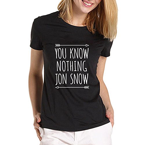 Tv series You Know Nothing Jon Snow for Medium Black Women T Shirt image 2