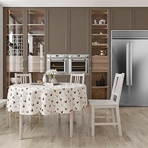 Cackleberry Home Farmhouse Chicken Fabric Tablecloth 100% Cotton, 60 x 84 Oval Cackleberry Home Farmhouse Chicken Fabric Tablecloth 100 Cotton 60 x 84 Oval