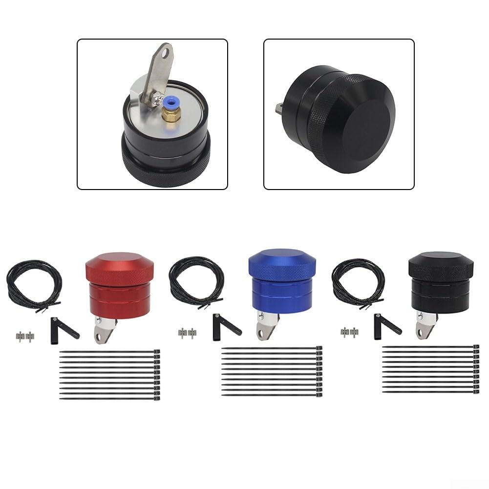 Oliatore automatico per catena per moto, sistema di lubrificazione in lega di alluminio con iniettore d'olio, kit di ricambio diretto compatibile con tutte le moto a catena (nero)