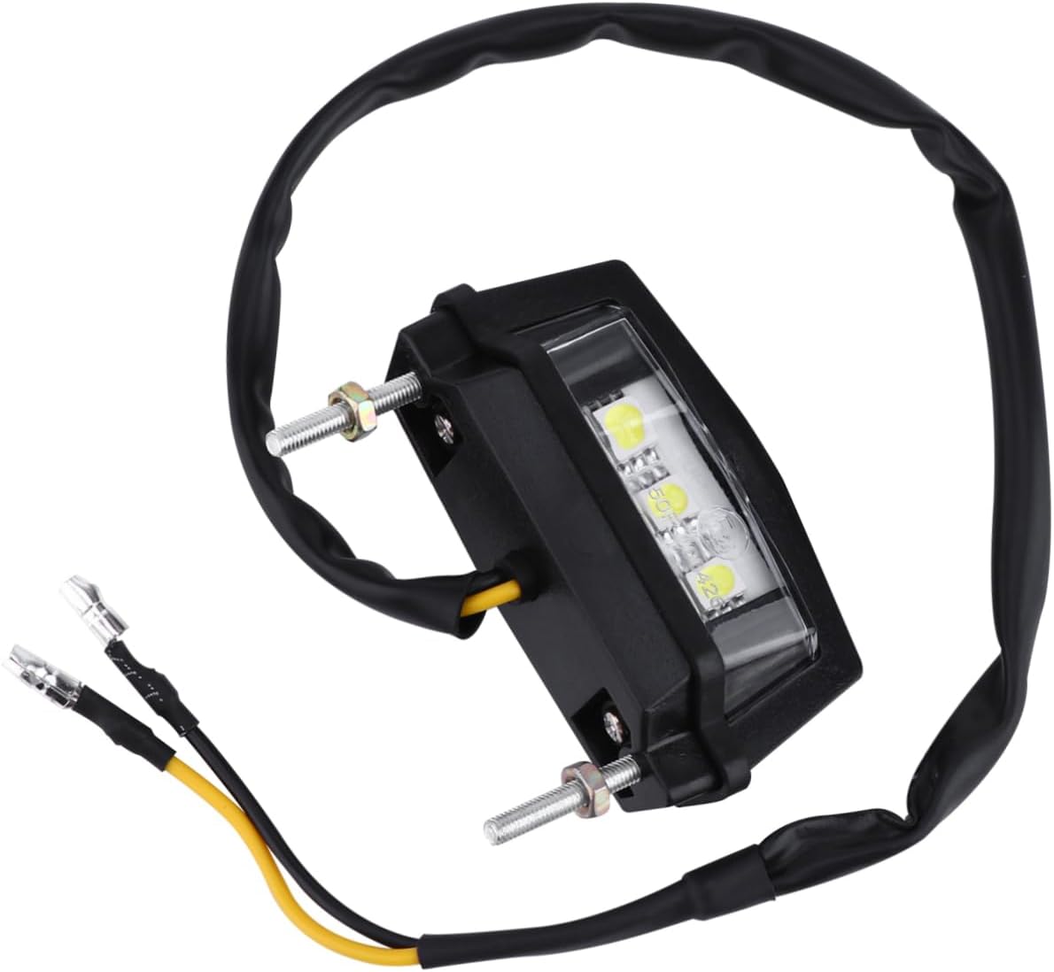 2pcs Led License Plate Light Illumination for Motorcycle Utility Vehicles Energy Saving Rear Light Easy Installation Black
