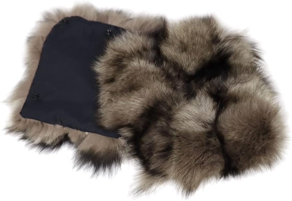 [毛皮専門店エルベート] フォックス ファー 手芸 ポケット 飾り パーツ 左右ペア アクセサリー 日本製 フェイクファー ポケット