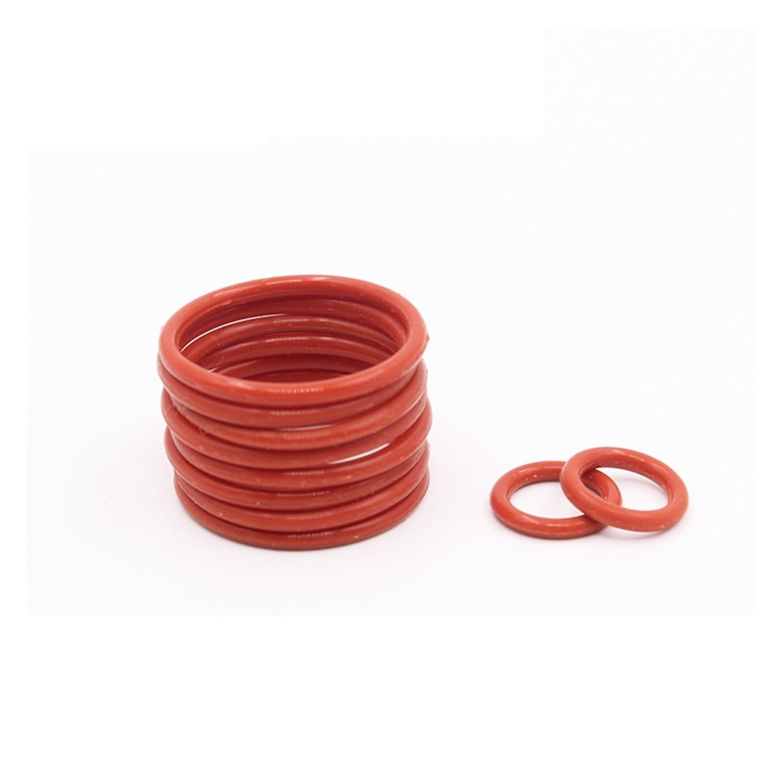 Aqxypas Lot De 10 Joints Toriques En Silicone Rouge, épaisseur 1 Mm, Diamètre Extérieur 4/5/6/7/8/9/10/11/12/13 Mm, Joints Toriques En Caoutchouc, Rondelles(4x2x1mm,10 Pieces