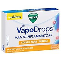 Vicks VapoDrops + Anti-Inflammatory Honey Menthol Lozenges, 16 Count