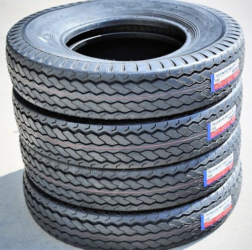 Set of 4 (FOUR) Transeagle TE40 Premium Trailer Tires-ST7-15 7X15 (205/90D15) 118G Load Range E LRE 10-Ply BSW Black Side Wall