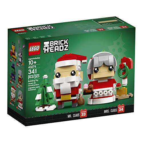 Lego Brickheadz Mr. & Mrs. Claus 40274 Building Kit (341 Pieces) (Discontinued By Manufacturer) #TOP2