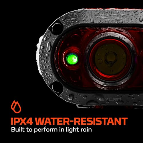 Frontal y luz de gorra de 450 Lm impermeable IPX4 con modos de luz verde y roja 4