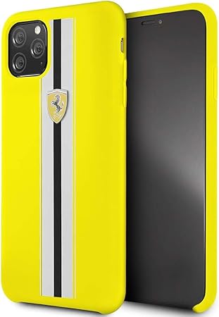 Ferrari Silikonhülle für iPhone 11 Pro Max Handyhülle On-Track \u0026 Stripes  mit weichem Mikrofaser-Innenfutter, harte Schutzhülle Fallschutz,  Stoßdämpfung, offizielles Lizenzprodukt: Amazon.de: Elektronik \u0026 Foto