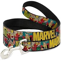 Correa para Perro Marvel Retro Comic Paneles Negro Amarillo 6