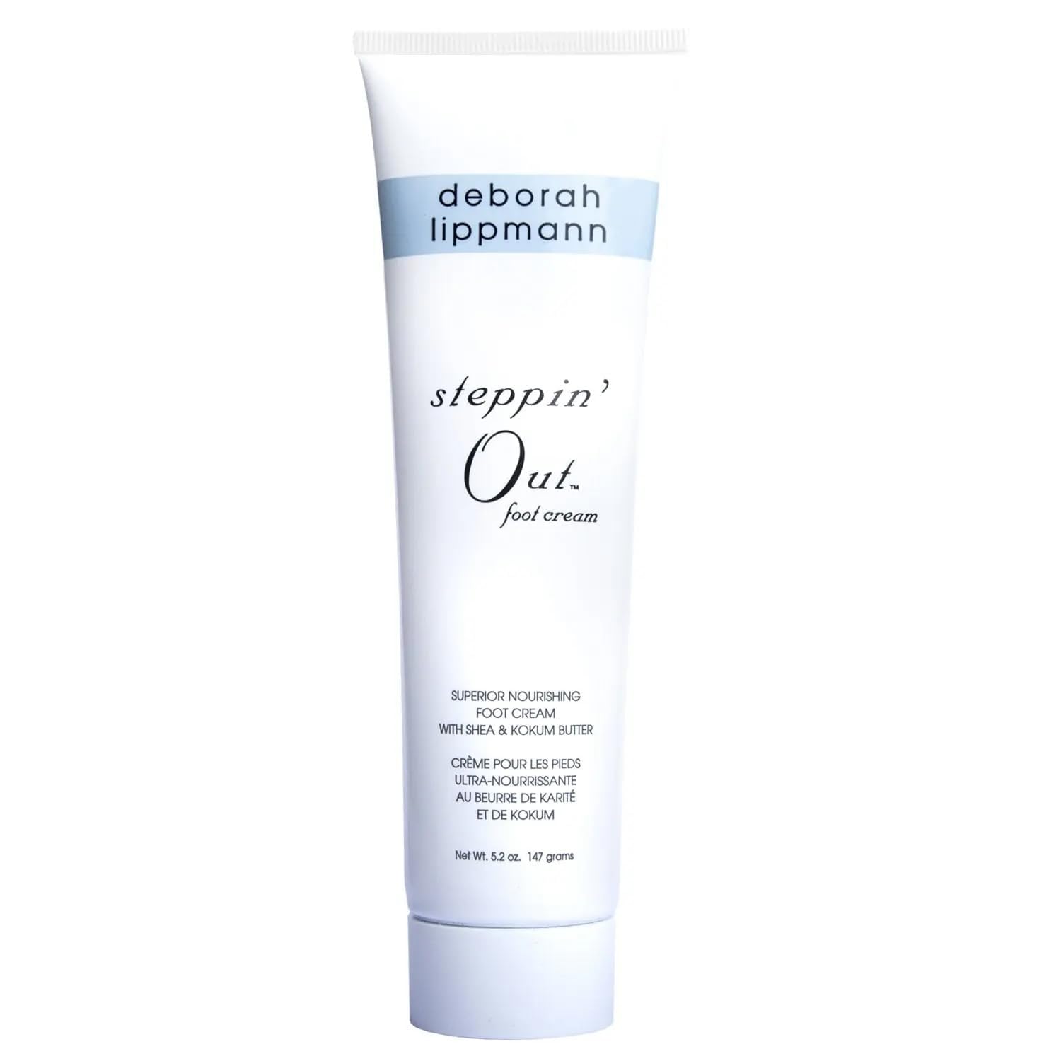 Deborah Lippmann Steppin' Out Foot Cream | Moisturizes & Softens Dry Feet, Restores Flexibility & Cracked Heels for Healthy Skin | Non-Greasy | 5.2 Oz