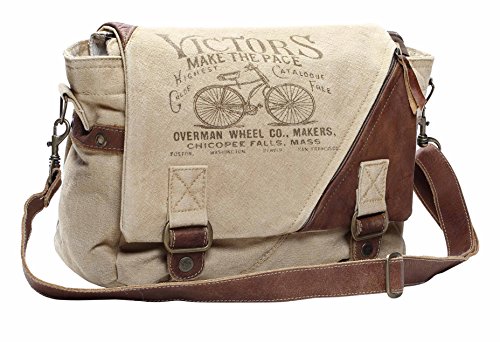 Myra Bag Victors Upcycled Canvas Messenger Bag S-1132