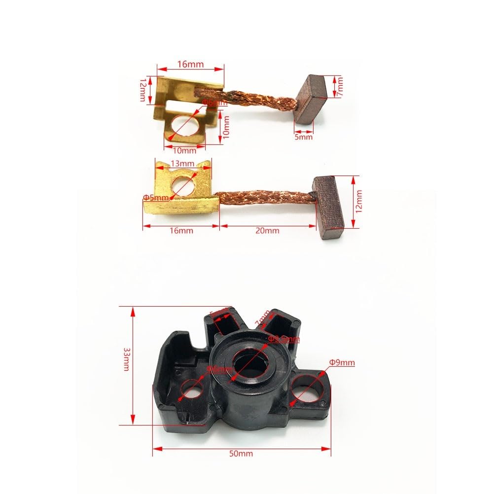 Kit De Reparación De Escobillas De Carbón For Motor De Arranque De Motocicleta 79240001000 For KTM EXC-F HUSQVARNA FE E-STARTER CPL. Piezas De Motor De 0,5 KW.(2 Kit)