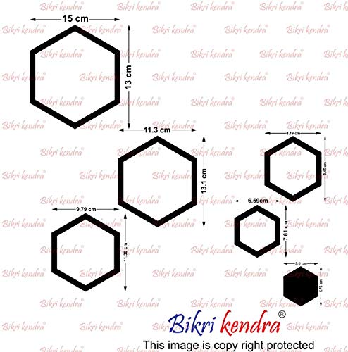 Image of Bikri Kendra - Mirror Sticker for Wall, Acrylic Sticker, Decorative Mirror Sticker for Wall, Acrylic Stickers, Wall Stickers for Hall Room, Bedroom. (Goldsunhexaring)