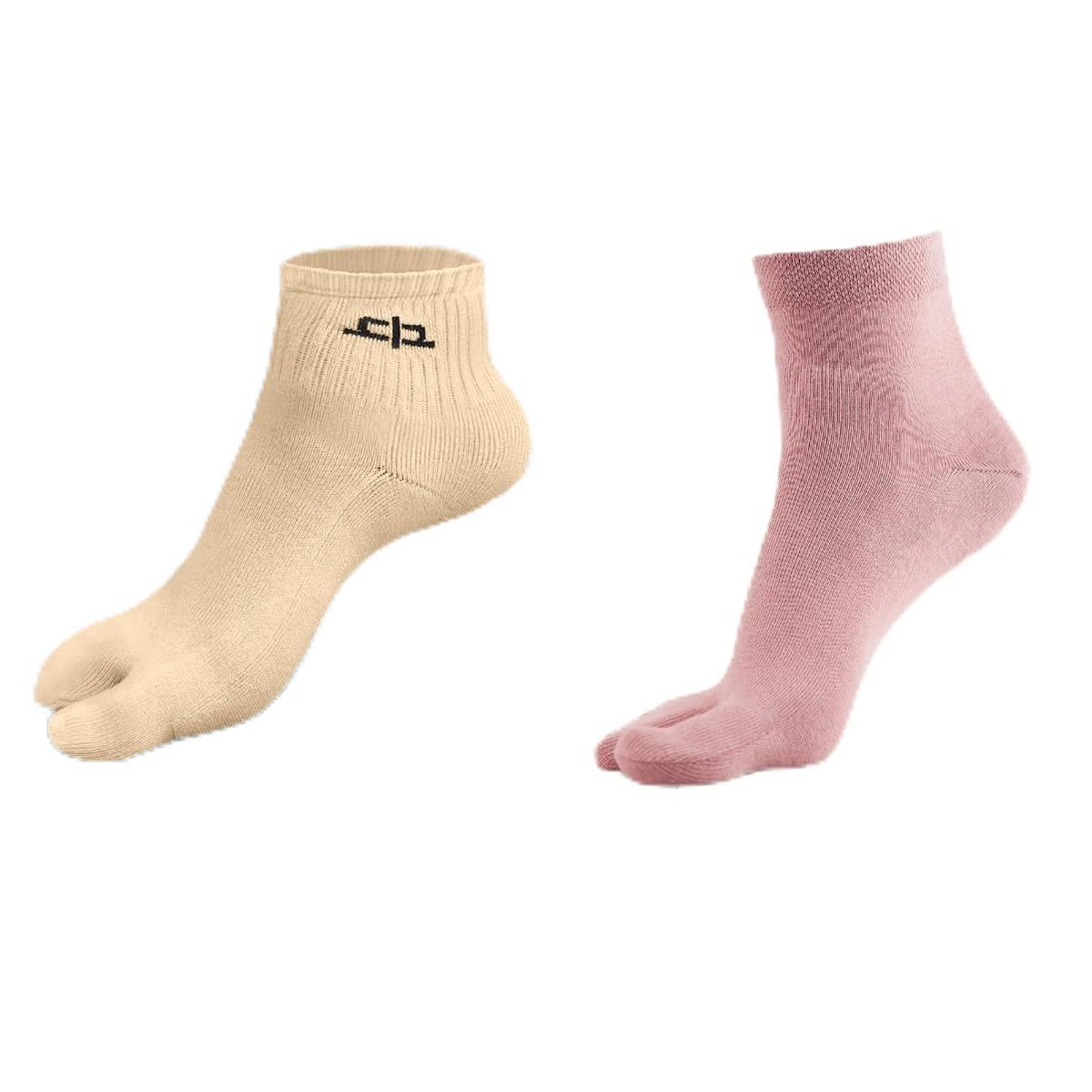 heelium Bamboo Toe Socks For Women, Ankle Length | Thumb Socks With Toe Split | 3X Softer Than Cotton | Breathable | Size (UK 3-7), Beige-picture-9