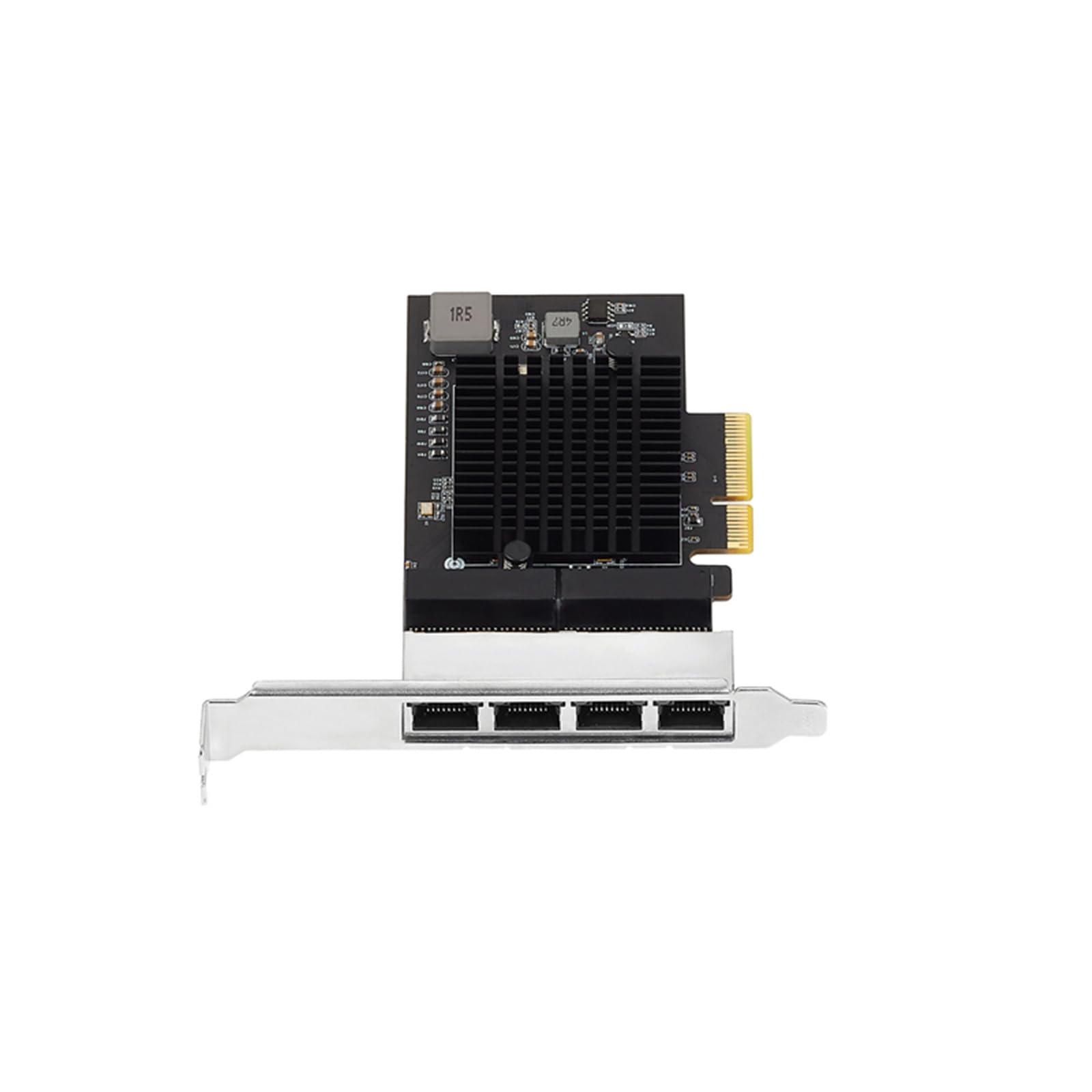 Carte réseau PCIE 4 ports 8125B 2,5 Gigabit RJ45 Lan PCIExpress Adaptateur PCIE 100/1000M/2500Mbps Adaptateur PCIe pour carte réseau de bureau