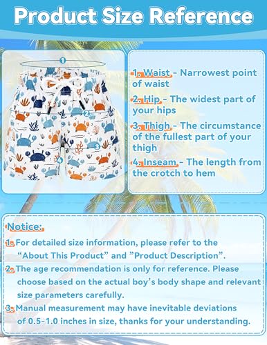 Image of Olreco Toddler Swim Trunks Baby Boy Bathing Suit Quick Dry Kids Swimsuits Boys Board Shorts Kids Swim Shorts Boys' Swimwear