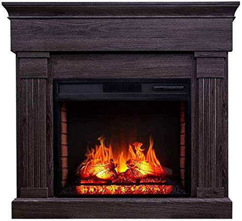 Kaminheizung – Elektroherd Heizung mit realistischem 3D-Flammeneffekt Großes Fenster – Freie Stan Kamine – Mute Massivholz Elektrokamine