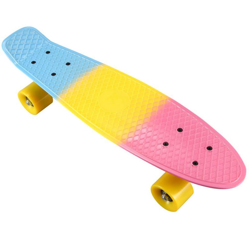 22 inch Mini Skate Board for Kids 22 inch Graphic Retro Board Child Skateboard Cruiser