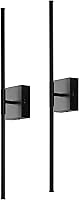 Vista 4 de Eyely EYL7022C-SET2 Moravia - Aplique de pared de metal integrado regulable de 28 pulgadas para vestíbulo de entrada, color negro (juego de 2)