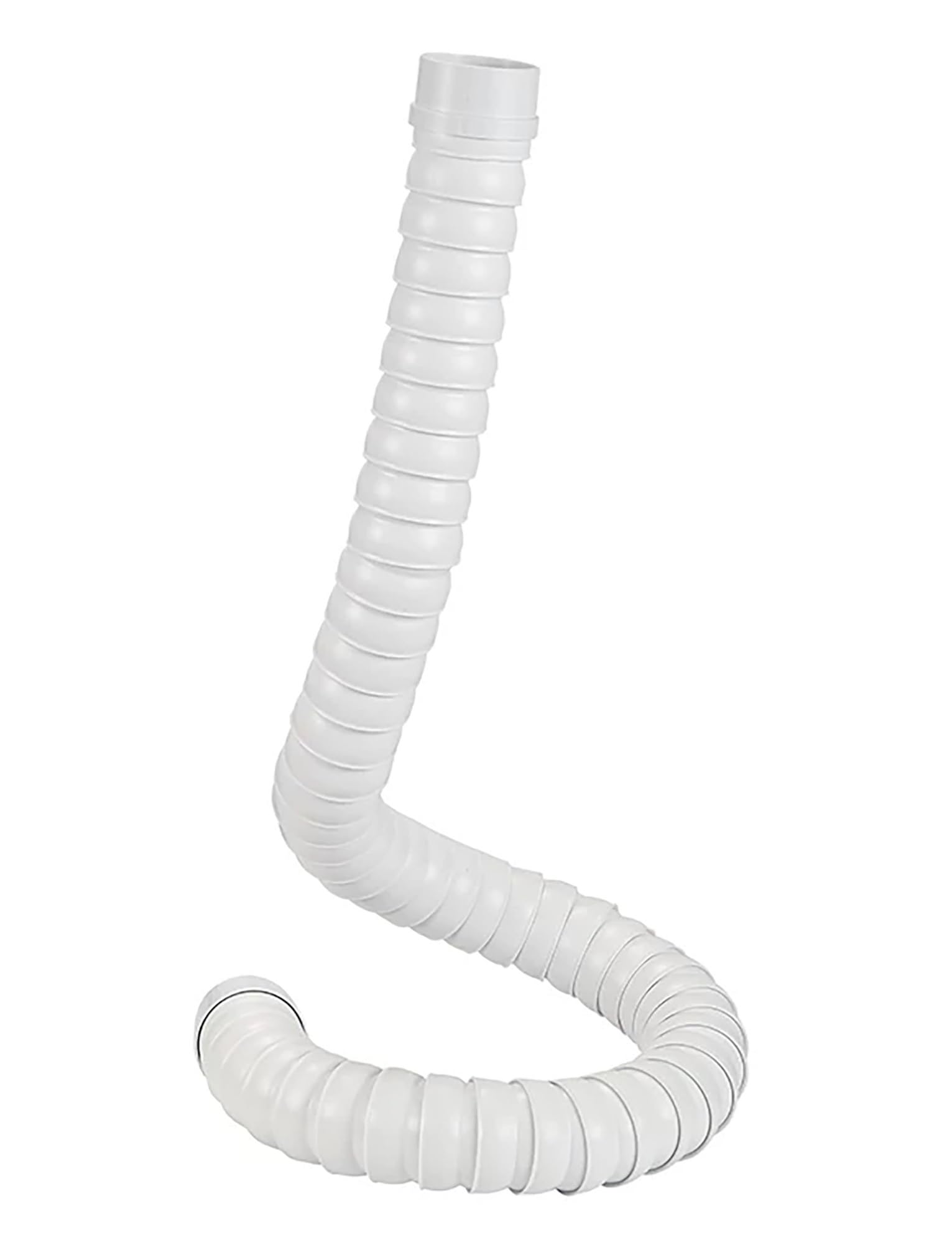 Manguera Flexible para extracción de Humos de Soldadura - Brazo Extractor de Humos de plástico con múltiples articulaciones y posicionamiento Universal (sin Campana) (Color Leche, 75 mm-200 cm)