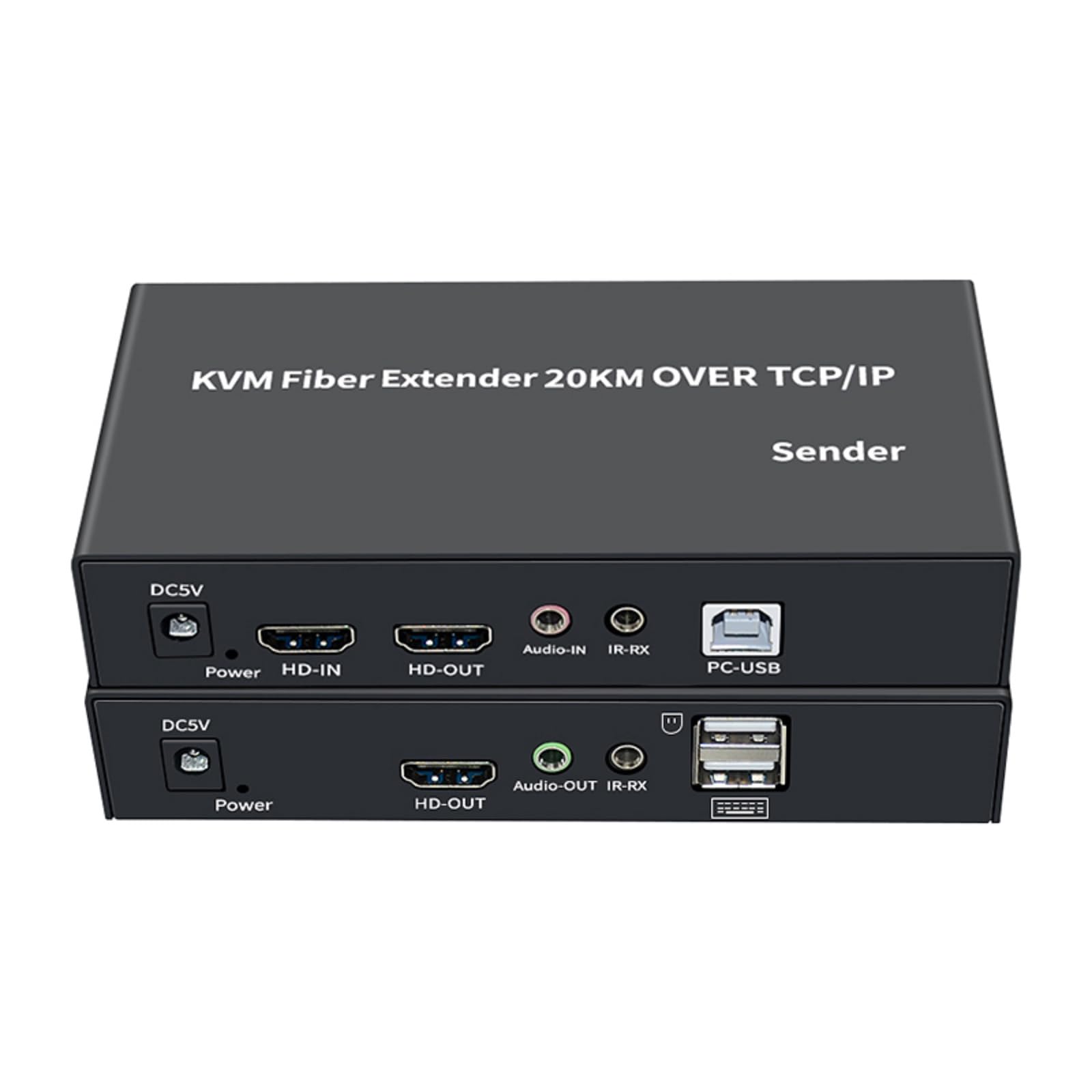 Single Mode 20Km HDMI KVM Fiber Extender 1080P@60Hz HDMI Repeater Mouse Keyboard Extender Ethernet Cables Splitter Support Mouse Keyboard-image-23