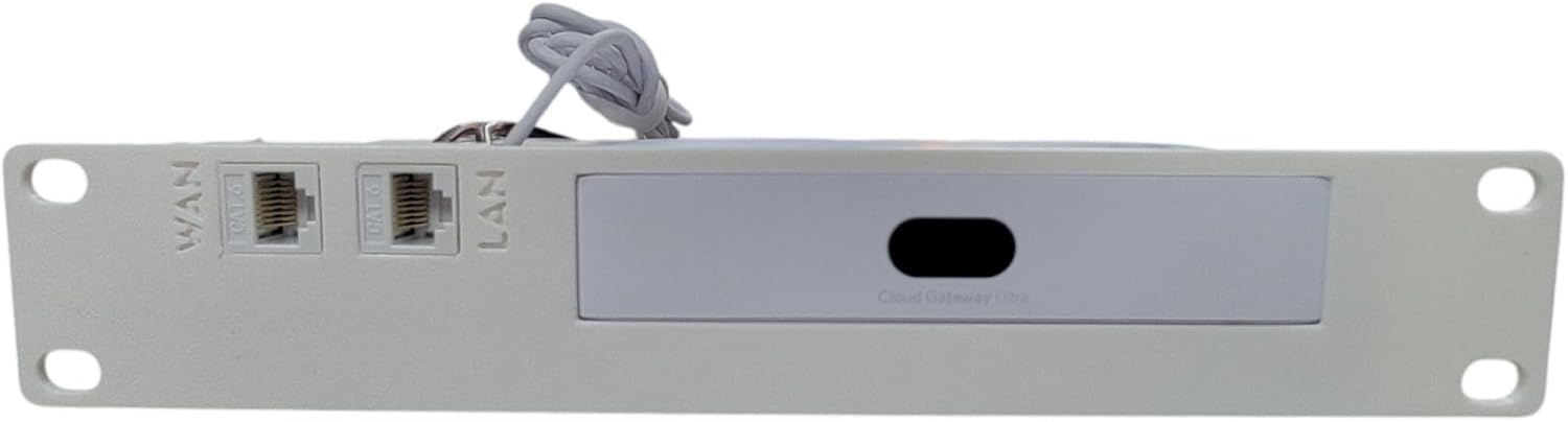 10-inch 1U Rack Mount with Cooling Fan for Ubiquiti UCG-MAX Cloud Gateway Max (White)