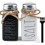 🎁Genau die Richtige Größe: 1x Salzstreuer, 1x Pfefferstreuer. Höhe: ca. 10.2cm/Durchmesser der Oberseite der Flaschenmündung: ca. 3.5cm/ Durchmesser Lochdurchmesser: ca. 2mm/Fassungsvermögen: ca. 120ml.