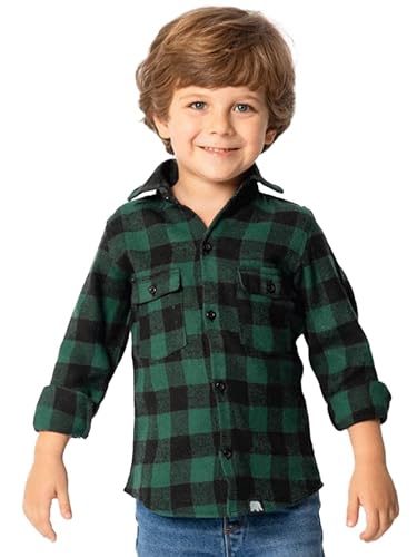 Camisa Xadrez Verde Infantil Masculino Criança (8)