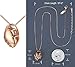 Leafael Wish Stone Pendant Necklace with Amber Brown Birthstone Crystal for November, 18K Rose Gold Plated, 18