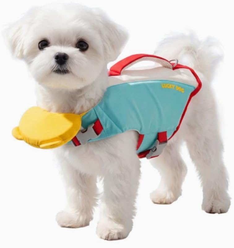 Dog Life Jacket with Chin Float,Dog Life Jacket with Chin Rest (Style 5, Medium)