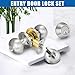 4 Sets Entry Door Knob and Single Cylinder Deadbolt Combo Set, Keyed Alike Round Ball Satin Nickel Exterior Door Knobs with Lock and Keys for Entrance and Front Door