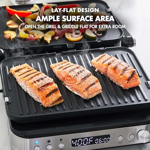 image for GreenPan Electric Indoor Stainless Steel 6-in-1 Contact Grill and Grid