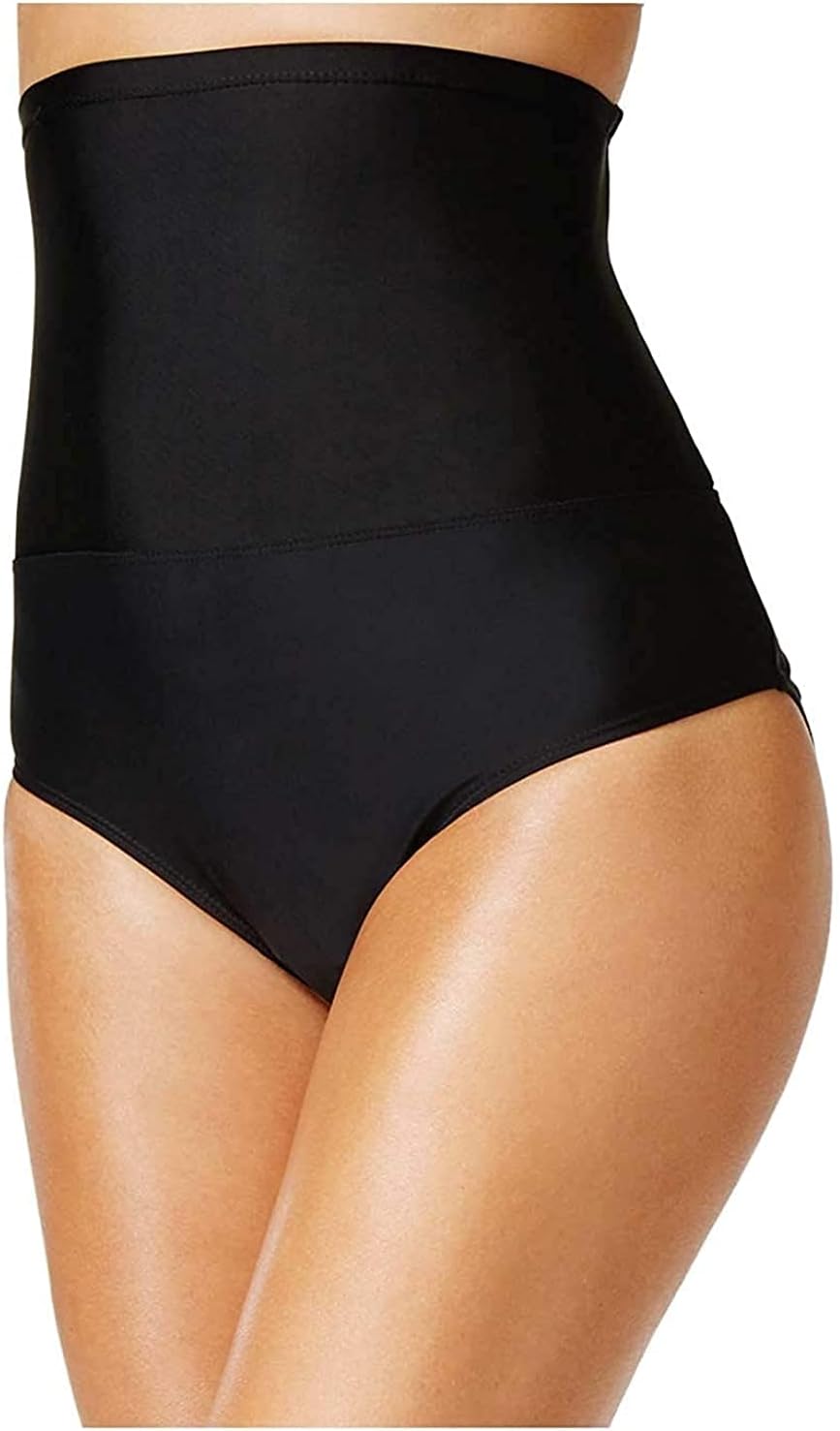 Island Escape Women's High-Waist Control-Top Bikini Bottom (Black, 14) - Image 2