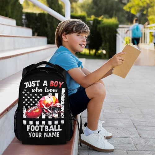 Boys Backpack, Personalized Football Backpacks for School Travel, Custom Large Capacity Bookbag for Kindergarten Elementary Middle Football Team, Cool School Supplies3