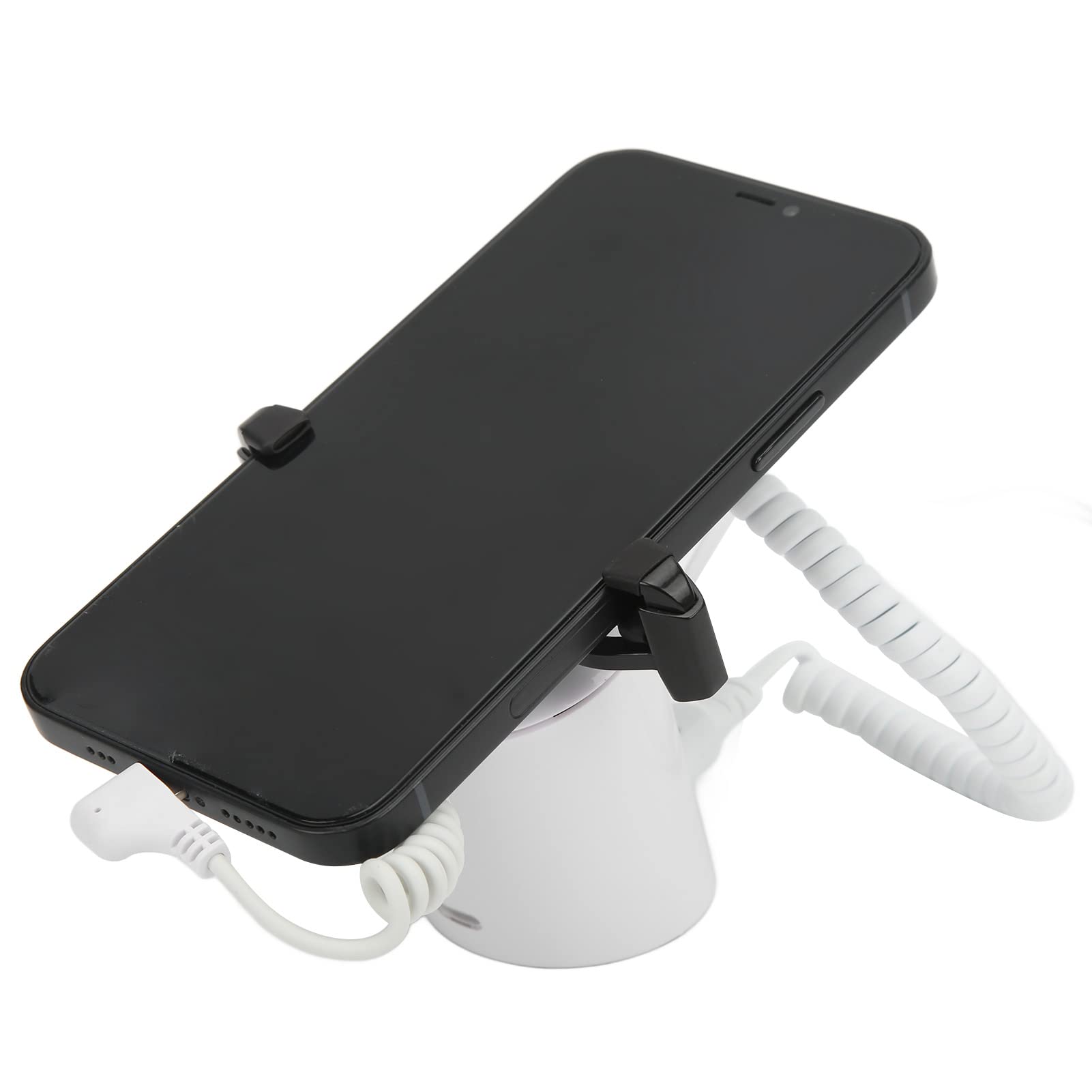 Cell Phone Security Alarm Display Stand with Charging Function, 95‑120db  Anti Theft Cell Phone Display Holder for Exhibition Halls and Shop Mall(for