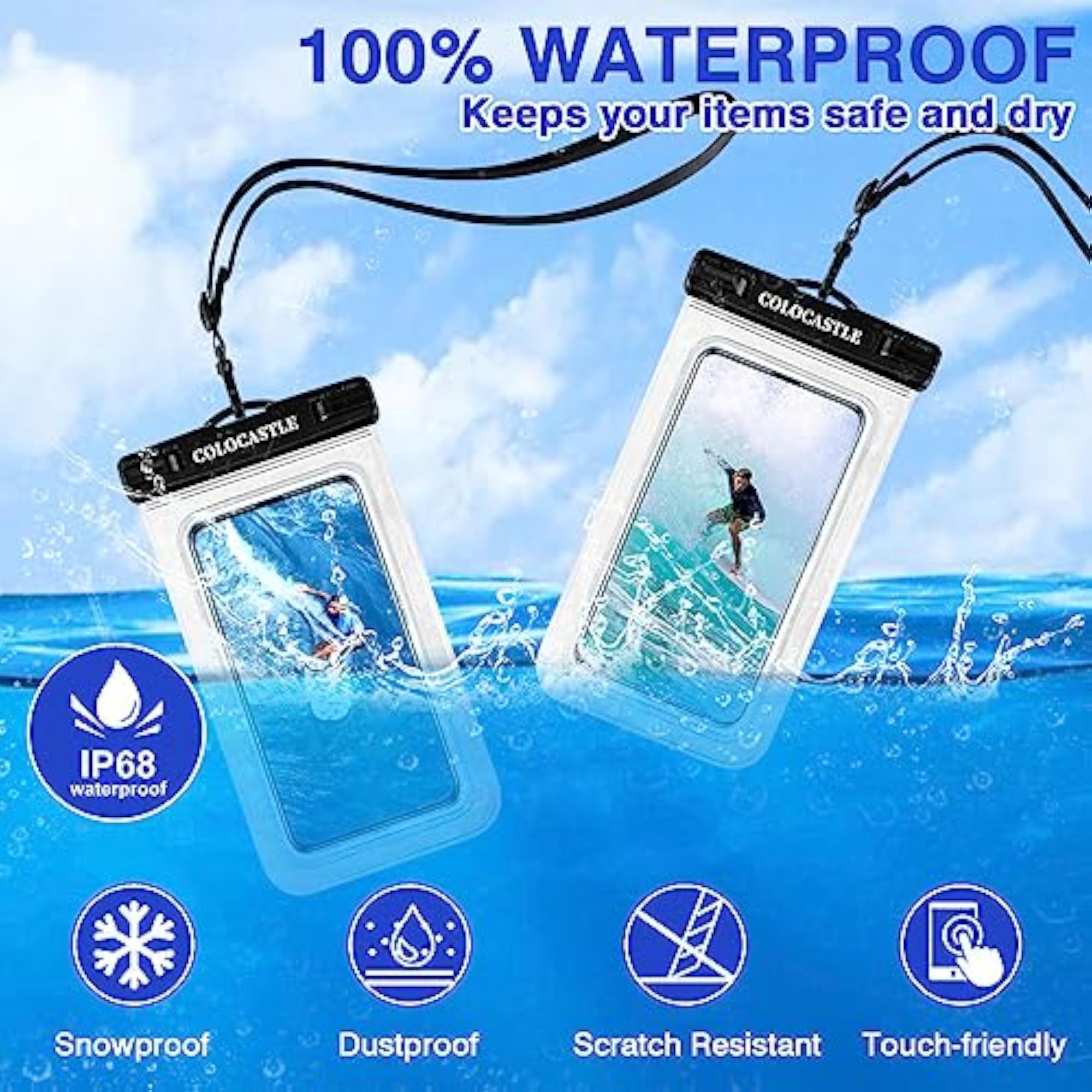 Waterproof Pouch Bag + Phone Case, Waterproof Case Dry Bag