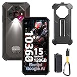 Ulefone Armor X16 Rugged Smartphone Android 15, 12GB+128GB/SD-2TB, 48MP+16MP+20MP Visione Notturna con 133LUM Torcia Abbagliante 6.56" 10360mAh Helio G91, 3-Slots/Face ID/Fingerprint/GPS/OTG/NFC Nero
