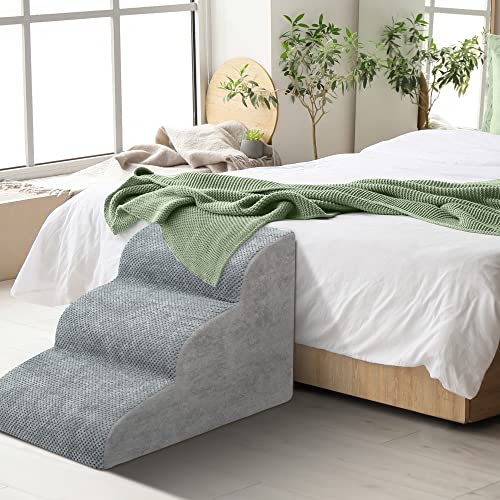 Niubya Escadas para Cães Pequenos - Rampa para Cães de Espuma de Alta Densidade, Degraus Extra Largo